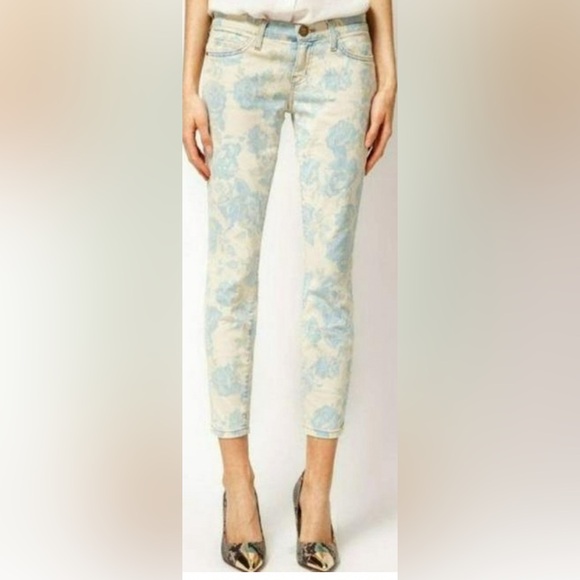 CURRENT ELLIOT The Stiletto Blue Rose Ankle Jean - Picture 1 of 10